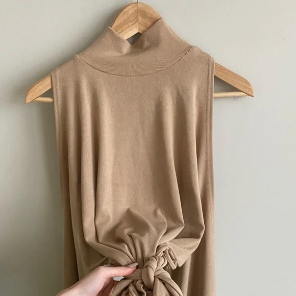 Lovers + Friends Gloria Cold Shoulder Sweater Mini Dress Medium Tan Revolve - Picture 7 of 9